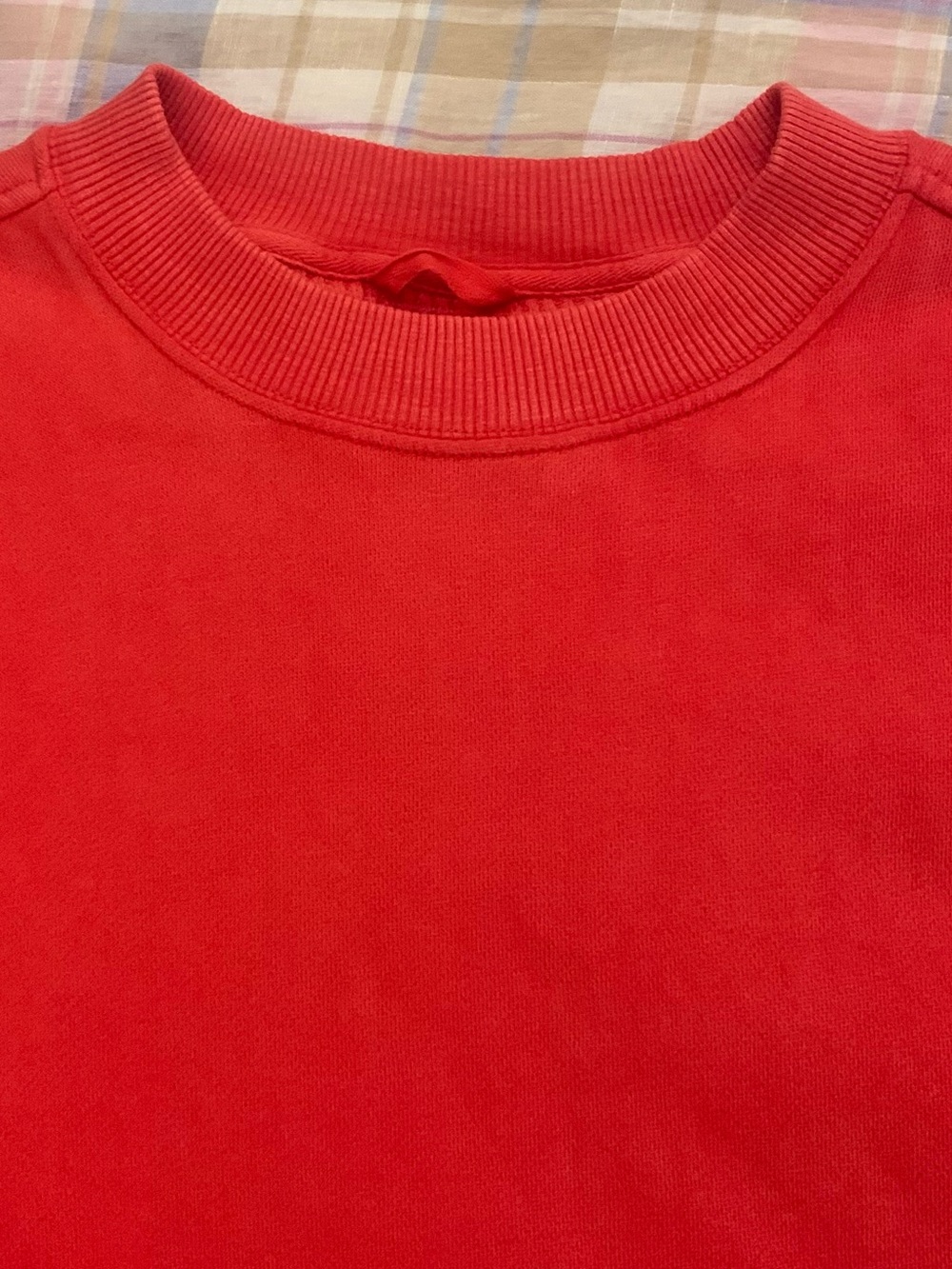 AERIE Red Ribbed Sweatshirt - Picture 3 of 7